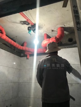 莫奈花园水电完工  瓦工施工